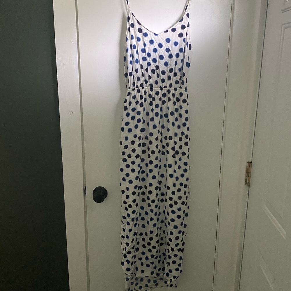 Old navy spaghetti strap midi polka dot dress